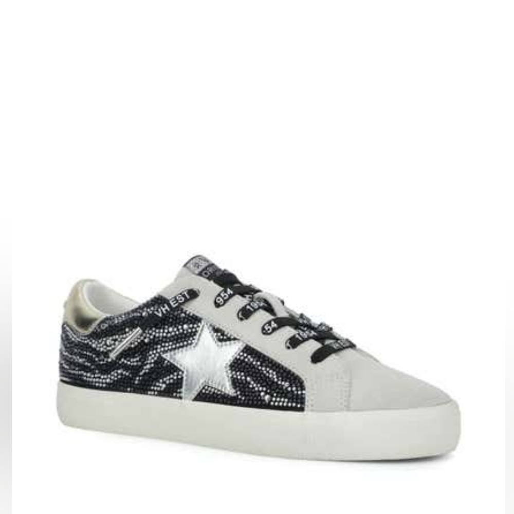 Vintage Havana Flair Sneaker (Women), 6M, ZEBRA RHINESTONES